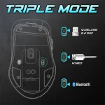 Spirit of Gamer Egér Vezeték nélküli  - ELITE-M50 White (Optikai, 8000DPI, 1000Hz, 6 programozható gomb, RGB, fehér) - Image 6