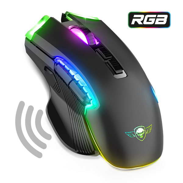 Spirit of Gamer Egér Vezeték nélküli - ELITE-M70 (Optikai, 4800DPI, 8 programozható gomb, Max.: 10m, fekete) - Image 2