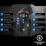 Spirit of Gamer Egér Vezeték nélküli - ELITE-M70 (Optikai, 4800DPI, 8 programozható gomb, Max.: 10m, fekete) - Image 5