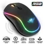 Spirit of Gamer Egér Vezeték nélküli - PRO-M9 (Optikai, 4200DPI, 6 programozható gomb, Max.: 10m, fekete)