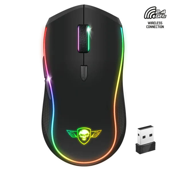 Spirit of Gamer Egér Vezeték nélküli - PRO-M9 (Optikai, 4200DPI, 6 programozható gomb, Max.: 10m, fekete) - Image 3