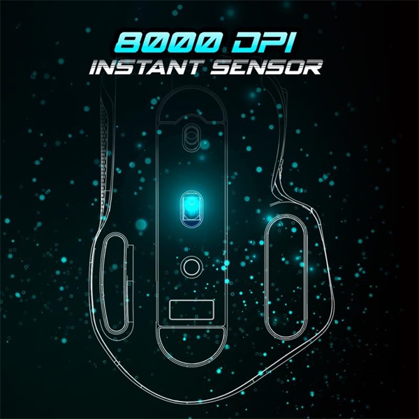 Spirit of Gamer Egér vezeték nélküli - PRO-M5 Arctic Wireless (Optikai, 8000DPI, 8 gomb, fehér) - Image 5