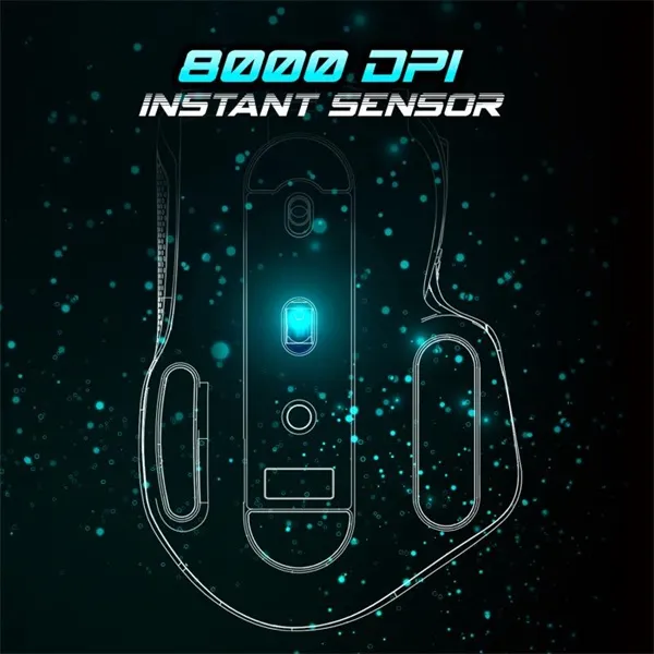 Spirit of Gamer Egér vezeték nélküli - PRO-M5 Arctic Wireless (Optikai, 8000DPI, 8 gomb, fehér) - Image 5