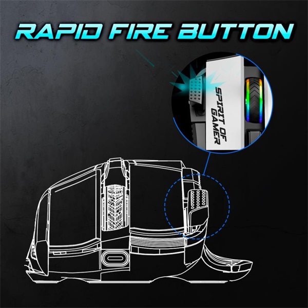 Spirit of Gamer Egér vezeték nélküli - PRO-M5 Arctic Wireless (Optikai, 8000DPI, 8 gomb, fehér) - Image 6