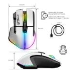 Spirit of Gamer Egér vezeték nélküli - PRO-M5 Arctic Wireless (Optikai, 8000DPI, 8 gomb, fehér) - Image 11