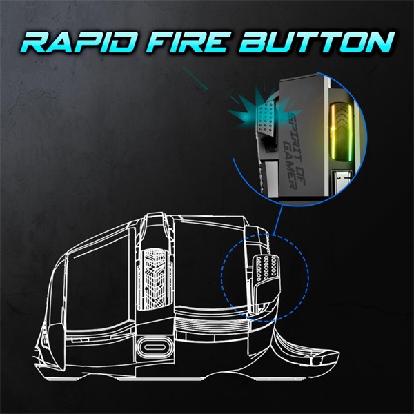 Spirit of Gamer Egér vezeték nélküli - PRO-M5 Wireless (Optikai, 8000DPI, 8 gomb, fekete) - Image 6