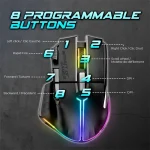 Spirit of Gamer Egér vezeték nélküli - PRO-M5 Wireless (Optikai, 8000DPI, 8 gomb, fekete) - Image 7
