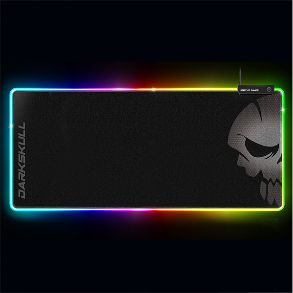 Spirit of Gamer Egérpad - Darkskull RGB Mouse Pad XXXL (RGB háttérvilágítás, USB Hub, 900 x 400 x 4mm; fekete) - Image 2