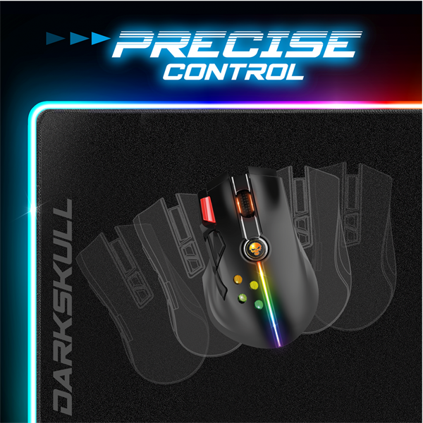 Spirit of Gamer Egérpad - Darkskull RGB Mouse Pad XXXL (RGB háttérvilágítás, USB Hub, 900 x 400 x 4mm; fekete) - Image 7