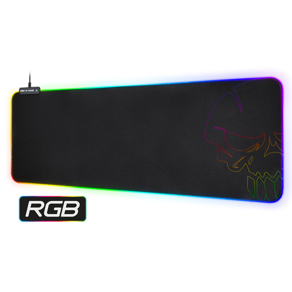 Spirit of Gamer Egérpad - Darkskull RGB - XXL (RGB háttérvilágítás, 800 x 300 x 4mm; fekete) - Image 1