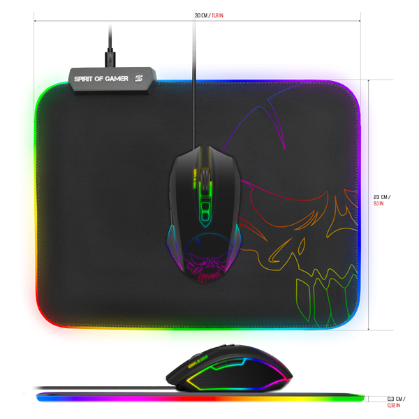 Spirit of Gamer Egérpad - RGB Medium (RGB háttérvilágítás, 350 x 255 x 3mm; fekete) - Image 5