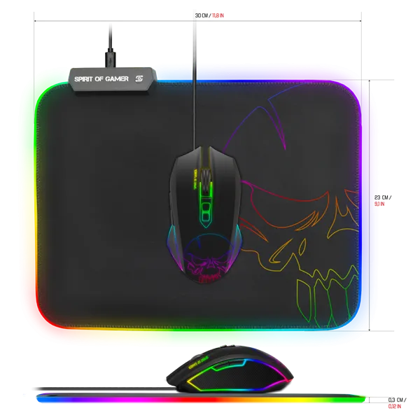 Spirit of Gamer Egérpad - RGB Medium (RGB háttérvilágítás, 350 x 255 x 3mm; fekete) - Image 5