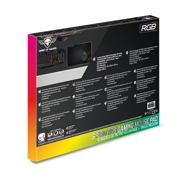 Spirit of Gamer Egérpad - RGB Medium (RGB háttérvilágítás, 350 x 255 x 3mm; fekete) - Image 9