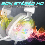 Spirit of Gamer Fejhallgató - ELITE H40 White (MultiPlatform, RGB, 3.5mm Jack, mikrofon, hangerőszabályzó, nagy-párnás) - Image 4