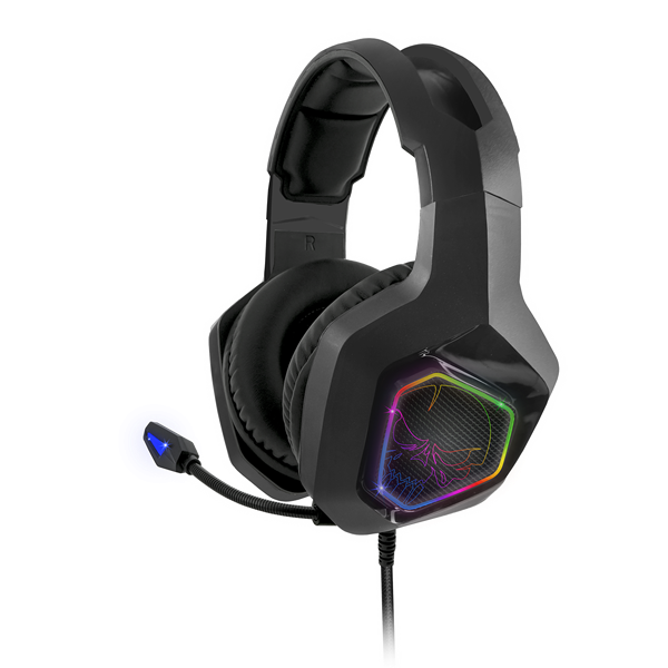 Spirit of Gamer Fejhallgató - ELITE H50 Black (MultiPlatform, RGB, 3.5mm Jack, mikrofon, hangerőszabályzó, nagy-párnás) - Image 2