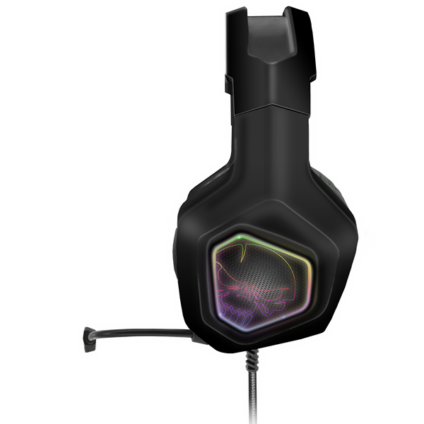 Spirit of Gamer Fejhallgató - ELITE H50 Black (MultiPlatform, RGB, 3.5mm Jack, mikrofon, hangerőszabályzó, nagy-párnás) - Image 4