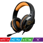 Spirit of Gamer Fejhallgató - PRO-H3 (MultiPlatform, mikrofon, 3.5mm jack, hangerőszabályzó, 2m kábel, narancssárga)