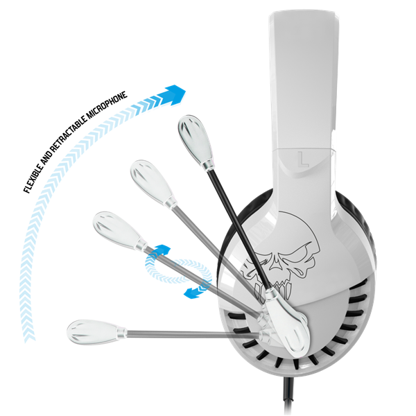 Spirit of Gamer Fejhallgató - PRO-H3 Playstation (PS4/PS5, mikrofon, 3.5mm jack, hangerőszabályzó, 1m kábel, fehér) - Image 3