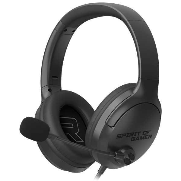 Spirit of Gamer Fejhallgató - PRO-H4 Black (MultiPlatform, mikrofon, 3.5mm jack, hangerőszabályzó, fekete) - Image 1