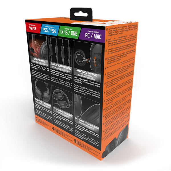 Spirit of Gamer Fejhallgató - PRO-H4 Black (MultiPlatform, mikrofon, 3.5mm jack, hangerőszabályzó, fekete) - Image 11