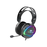 Spirit of Gamer Fejhallgató - PRO-H6 RGB Black (MultiPlatform, mikrofon, 3.5mm jack, hangerőszabályzó, 2m kábel, fekete)
