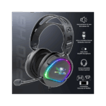 Spirit of Gamer Fejhallgató - PRO-H6 RGB Black (MultiPlatform, mikrofon, 3.5mm jack, hangerőszabályzó, 2m kábel, fekete) - Image 2