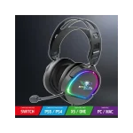 Spirit of Gamer Fejhallgató - PRO-H6 RGB Black (MultiPlatform, mikrofon, 3.5mm jack, hangerőszabályzó, 2m kábel, fekete) - Image 3
