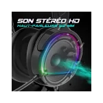 Spirit of Gamer Fejhallgató - PRO-H6 RGB Black (MultiPlatform, mikrofon, 3.5mm jack, hangerőszabályzó, 2m kábel, fekete) - Image 4