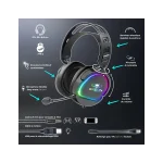 Spirit of Gamer Fejhallgató - PRO-H6 RGB Black (MultiPlatform, mikrofon, 3.5mm jack, hangerőszabályzó, 2m kábel, fekete) - Image 7
