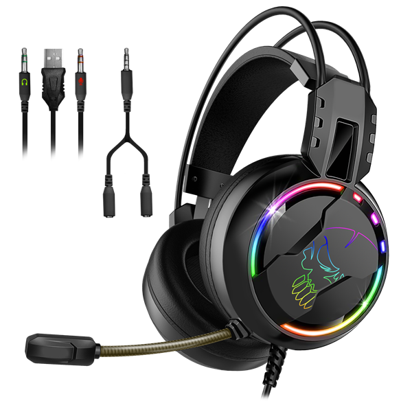 Spirit of Gamer Fejhallgató - PRO-H7 (MultiPlatform, mikrofon, 3.5mm jack, hangerőszabályzó, 2m kábel, fekete) - Image 2