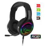 Spirit of Gamer Fejhallgató - PRO-H8 RGB Dark (MultiPlatform, mikrofon, 3.5mm jack, hangerőszabályzó, 2m kábel, fekete)
