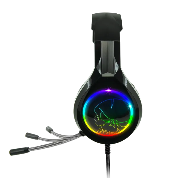 Spirit of Gamer Fejhallgató - PRO-H8 RGB Dark (MultiPlatform, mikrofon, 3.5mm jack, hangerőszabályzó, 2m kábel, fekete) - Image 3