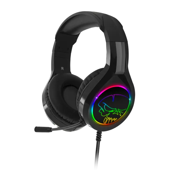 Spirit of Gamer Fejhallgató - PRO-H8 RGB Dark (MultiPlatform, mikrofon, 3.5mm jack, hangerőszabályzó, 2m kábel, fekete) - Image 5