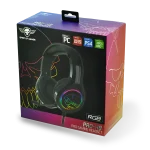 Spirit of Gamer Fejhallgató - PRO-H8 RGB Dark (MultiPlatform, mikrofon, 3.5mm jack, hangerőszabályzó, 2m kábel, fekete) - Image 7