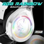 Spirit of Gamer Fejhallgató - PRO-H8 RGB White (MultiPlatform, mikrofon, 3.5mm jack, hangerőszabályzó, 2m kábel, fehér) - Image 4