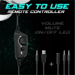 Spirit of Gamer Fejhallgató - PRO-H8 RGB White (MultiPlatform, mikrofon, 3.5mm jack, hangerőszabályzó, 2m kábel, fehér) - Image 6