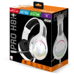 Spirit of Gamer Fejhallgató - PRO-H8 RGB White (MultiPlatform, mikrofon, 3.5mm jack, hangerőszabályzó, 2m kábel, fehér) - Image 8