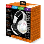 Spirit of Gamer Fejhallgató - PRO-H8 RGB White (MultiPlatform, mikrofon, 3.5mm jack, hangerőszabályzó, 2m kábel, fehér) - Image 9