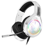 Spirit of Gamer Fejhallgató - PRO-H8 RGB White (MultiPlatform, mikrofon, 3.5mm jack, hangerőszabályzó, 2m kábel, fehér)