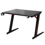 Spirit of Gamer Gamer Asztal - Headquarter 300 (MDF lap, fém lábak, fekete, RGB LED háttérvilágítás, 120 x 60 x 1,8 cm) - Image 5