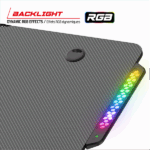 Spirit of Gamer Gamer Asztal - Headquarter 600 R (MDF lap, fém lábak, fekete, RGB LED háttérvilágítás, 160 x 60 x 75cm) - Image 5