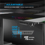 Spirit of Gamer Gamer Asztal - Headquarter 800 (MDF lap, fém lábak, fekete, RGB LED háttérvilágítás, 140 x 60 x 1,6 cm) - Image 4