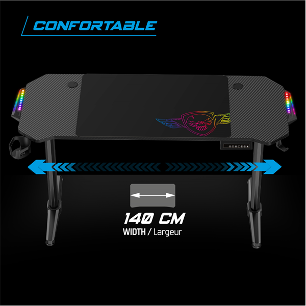 Spirit_of_Gamer_Gamer_Asztal_-_Headquarter_800_MDF_lap_fem_labak_fekete_RGB_LED_hattervilagitas_140_x_60_x_16_cm-i354942.png Spirit of Gamer Gamer Asztal - Headquarter 800 (MDF lap, fém lábak, fekete, RGB LED háttérvilágítás, 140 x 60 x 1,6 cm) - Image 6