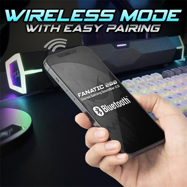Spirit of Gamer Hangszóró 2.0 - Fanatic 200 (Multiplatform, Bluetooth/USB, fekete) - Image 3