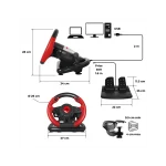 Spirit of Gamer Kormány - RACE WHEEL PRO 1 (kormány+pedálok, PC kompatibilis, fekete/piros) - Image 11
