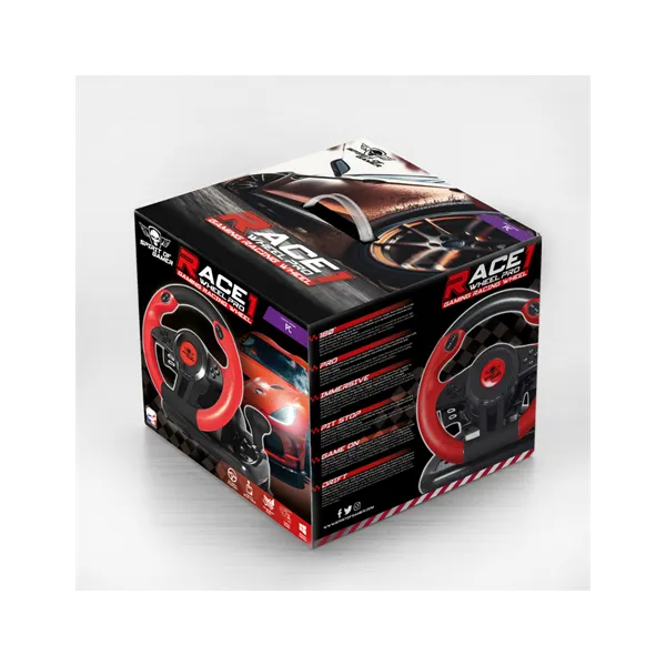 Spirit of Gamer Kormány - RACE WHEEL PRO 1 (kormány+pedálok, PC kompatibilis, fekete/piros) - Image 12