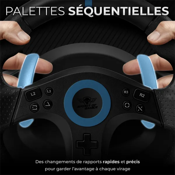 Spirit of Gamer Kormány - RACE WHEEL PRO 5 (kormány+pedálok, PC / PS4/5 / XBOX X/S/One kompatibilis, fekete) - Image 9
