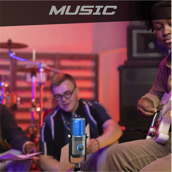 Spirit of Gamer Mikrofon - EKO 900 (USB, Cardioid, Omnidirekcionális, Beépített Jack csatlakozó, zajszűrés, fekete) - Image 7