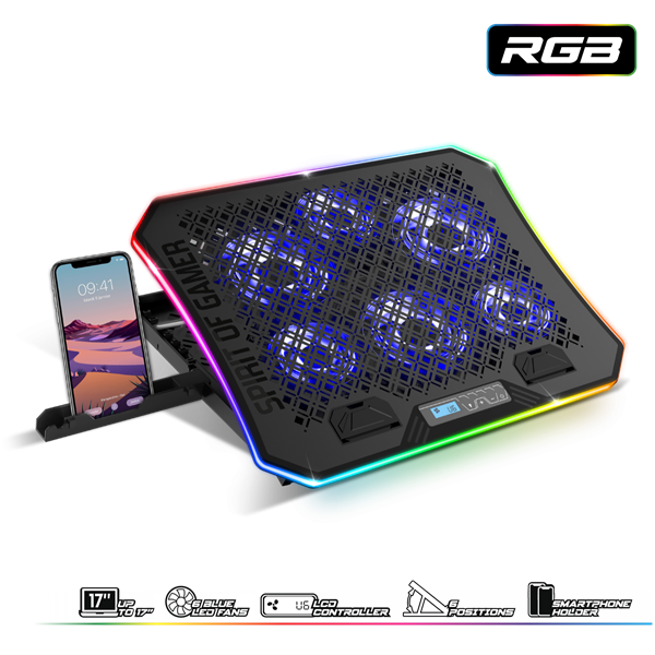 Spirit_of_Gamer_Notebook_Hutopad_17-ig_-_AIRBLADE_1200_RGB_18dB_max_79_m3h_3x11cm_3x70cm_RGB_LED_2xUSB20-i318785.png Spirit of Gamer Notebook Hűtőpad 17"-ig - AIRBLADE 1200 RGB (18dB; max. 79 m3/h; 3x11cm+3x70cm, RGB LED, 2xUSB2.0) - Image 1