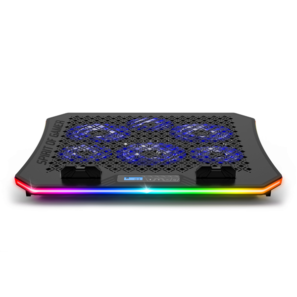 Spirit of Gamer Notebook Hűtőpad 17"-ig - AIRBLADE 1200 RGB (18dB; max. 79 m3/h; 3x11cm+3x70cm, RGB LED, 2xUSB2.0) - Image 3